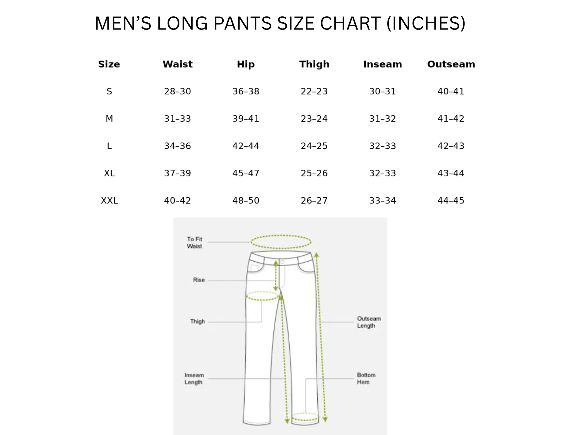 Men Snakeskin Flared Pants - Size Chart