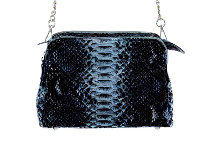 Traveling Crossbody Snakeskin Bag Double Large Zip Pockets - Python Jacket by LFM Fashion