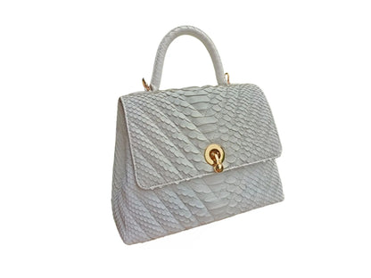 Triangle Quilt Snakeskin Handbag - Python Jacket by LFM Fashion