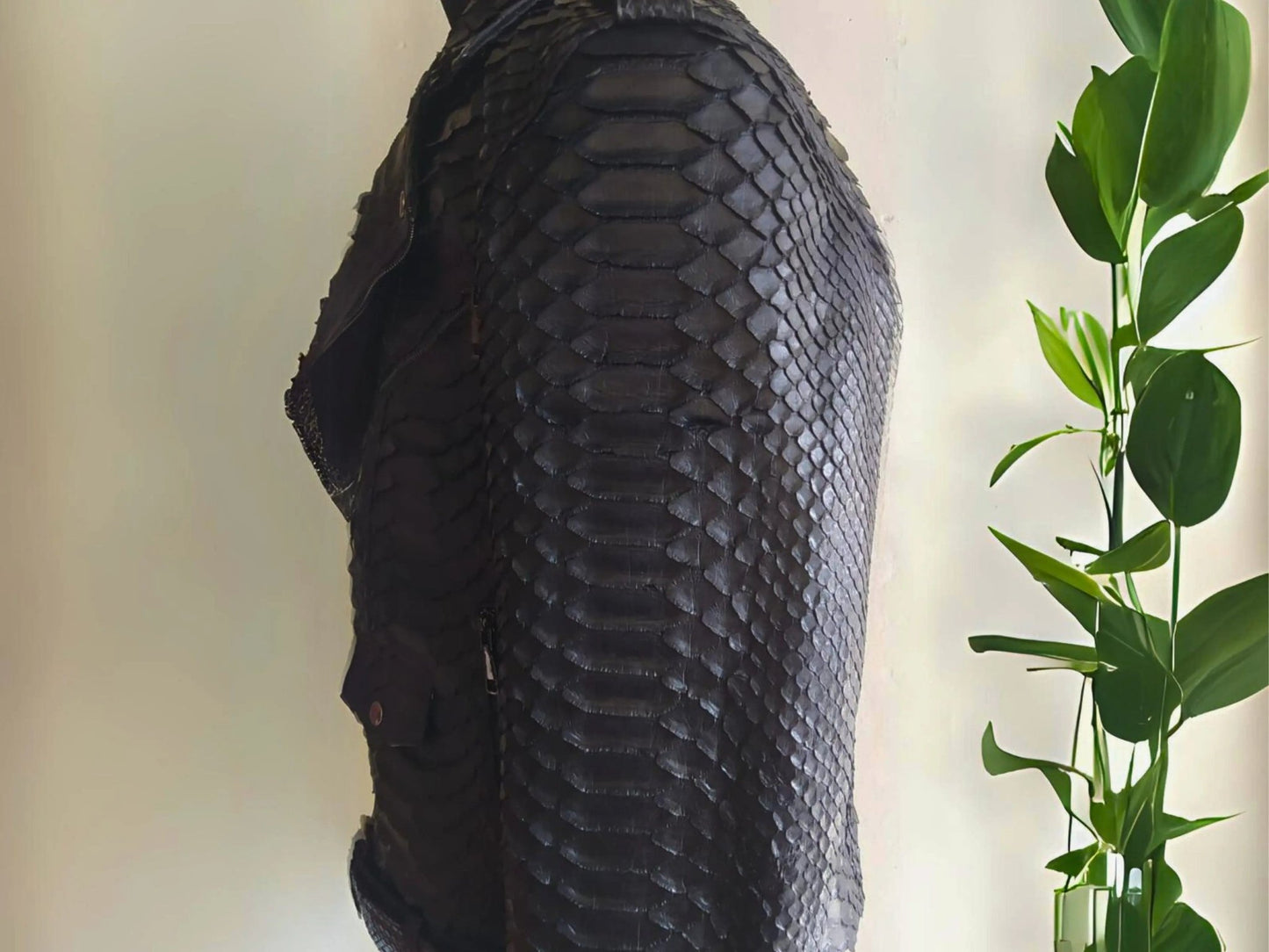 Biker Leather Jacket - Python Jacket by LFM Fashion