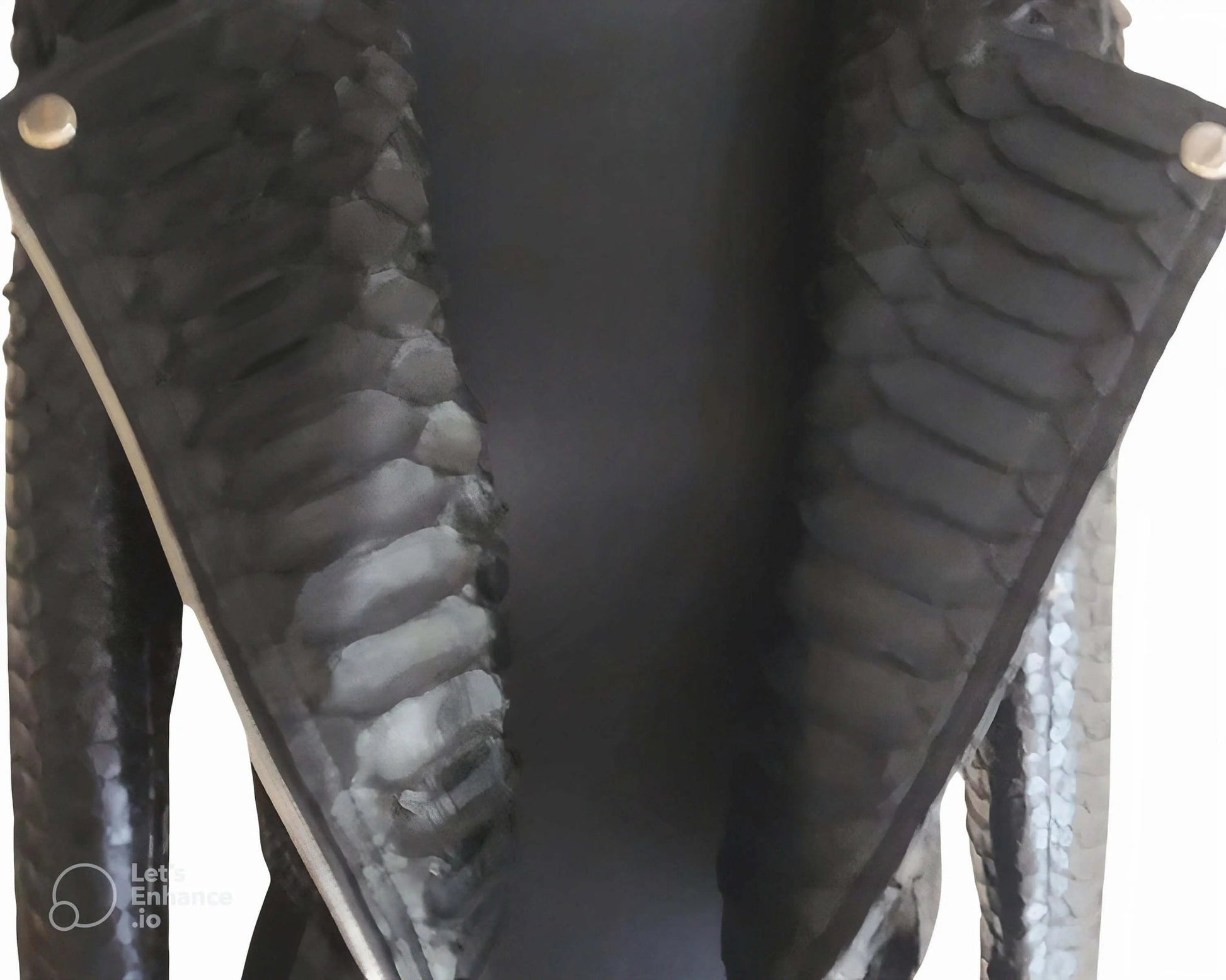 Black Python Snakeskin Leather Jacket for Women - Python Jacket by LFM Fashion