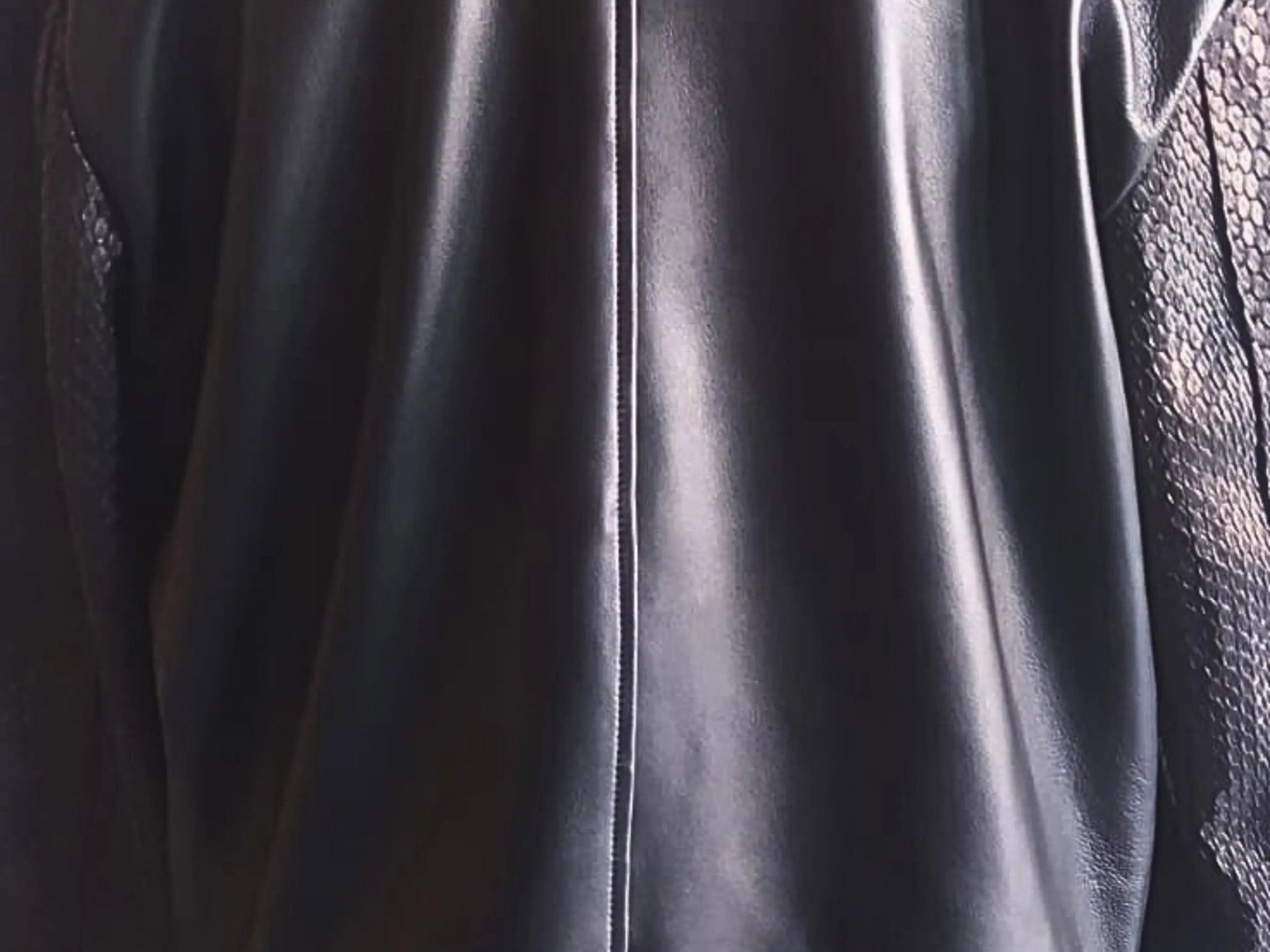 Bomber Leather Jacket CT-025 - Python Jacket by LFM Fashion
