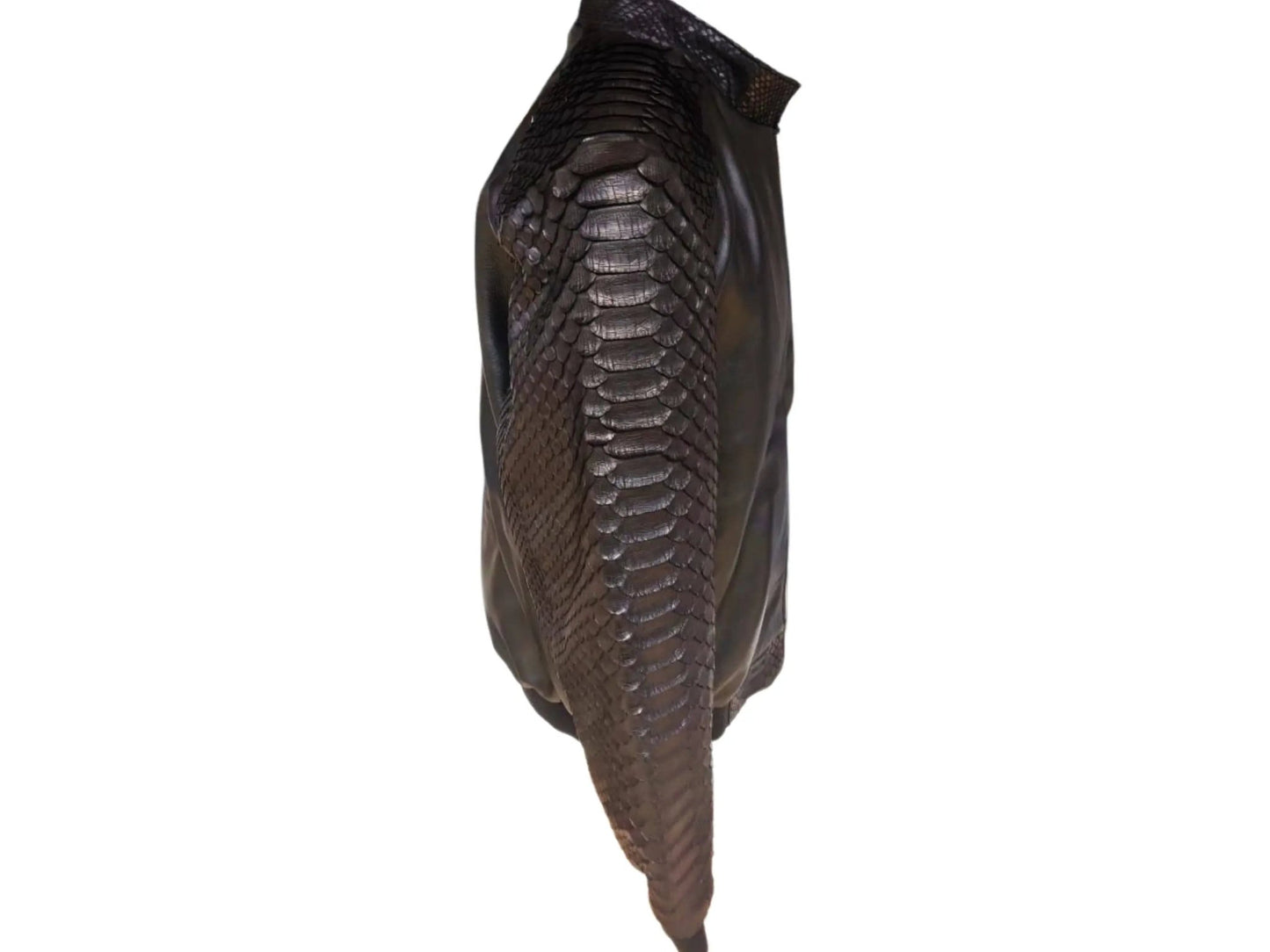 Bomber Leather Jacket CT-025 - Python Jacket by LFM Fashion