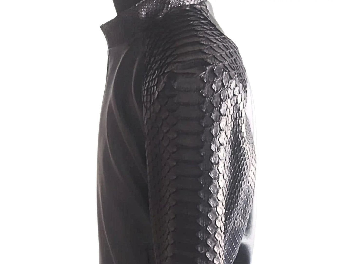 Bomber Leather Jacket CT-025 - Python Jacket by LFM Fashion