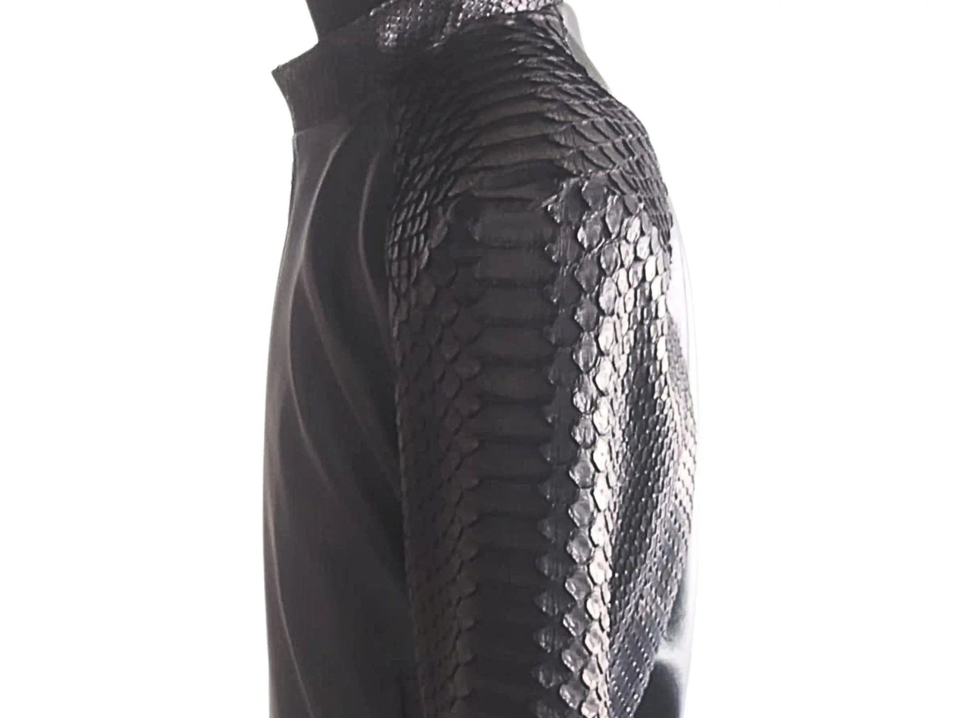 Bomber Leather Jacket CT-025 - Python Jacket by LFM Fashion