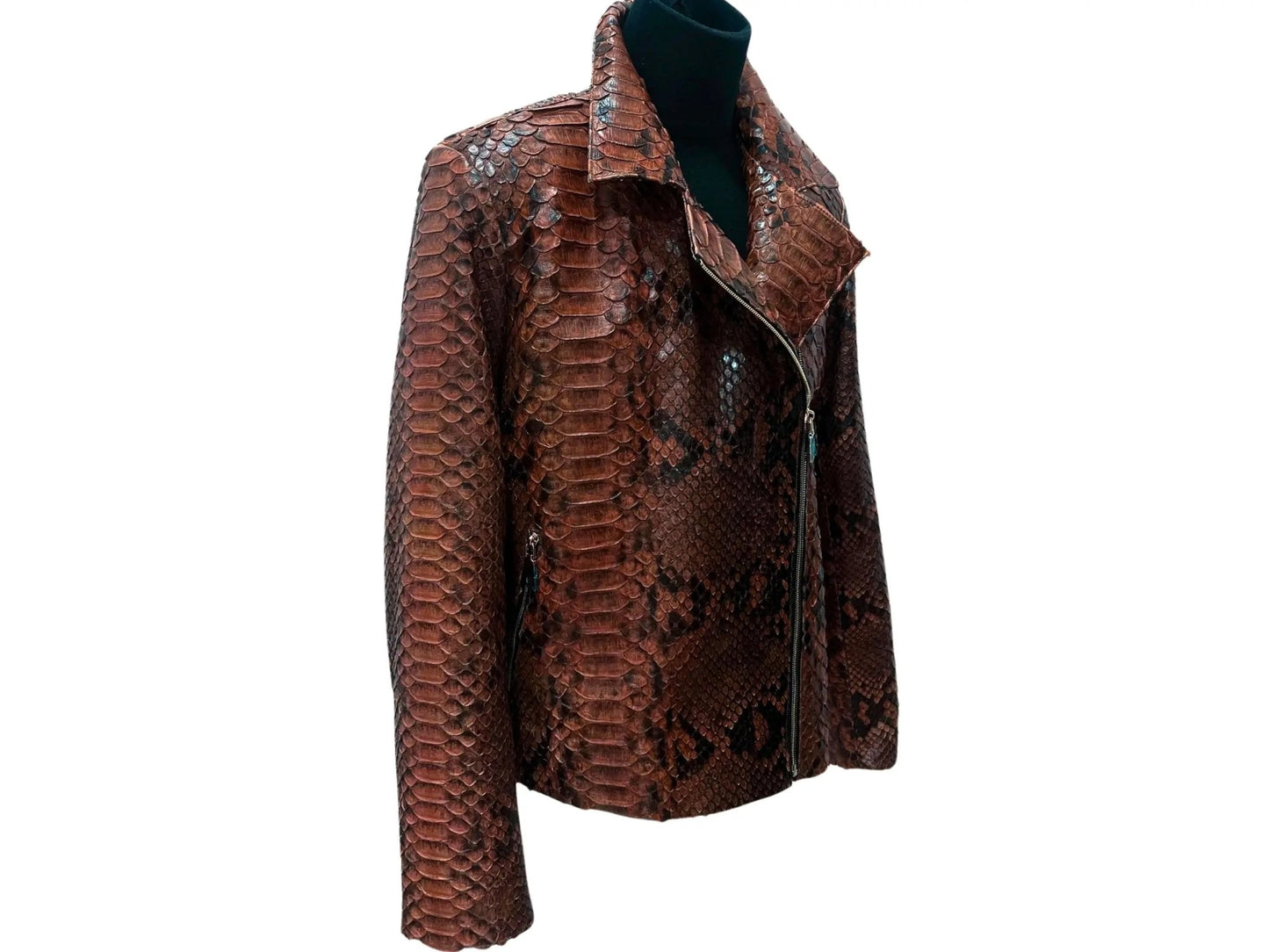 Dark Brown Python Jacket - Python Jacket by LFM Fashion