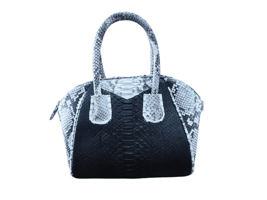 Gavinci Genuine Python Snakeskin Leather Bag for Women Black Python Jacket by LFM Fashion