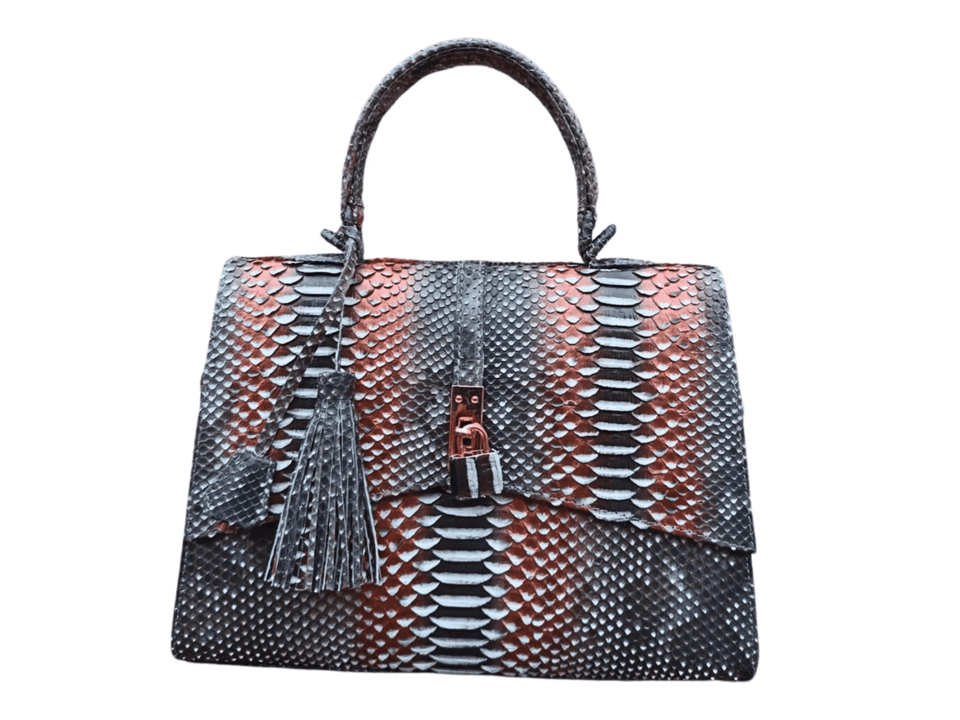 Genuine Python Snake Skin Shoulder Handbag - Python Jacket by LFM Fashion