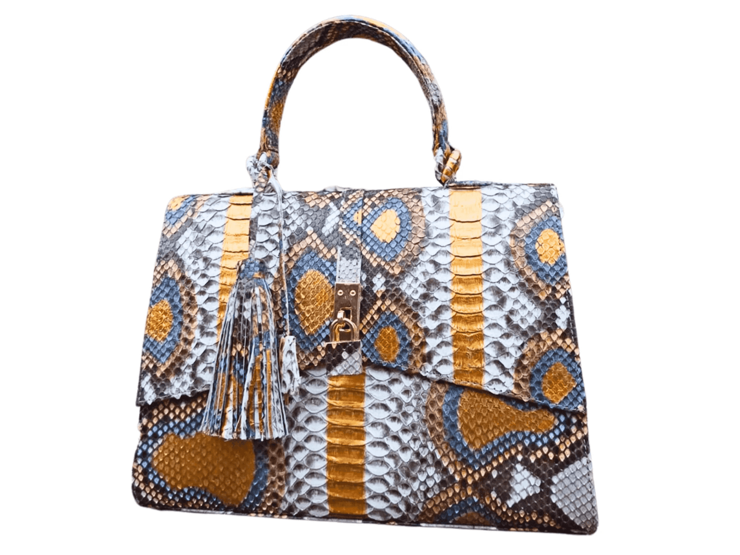 Genuine Python Snake Skin Shoulder Handbag - Python Jacket by LFM Fashion
