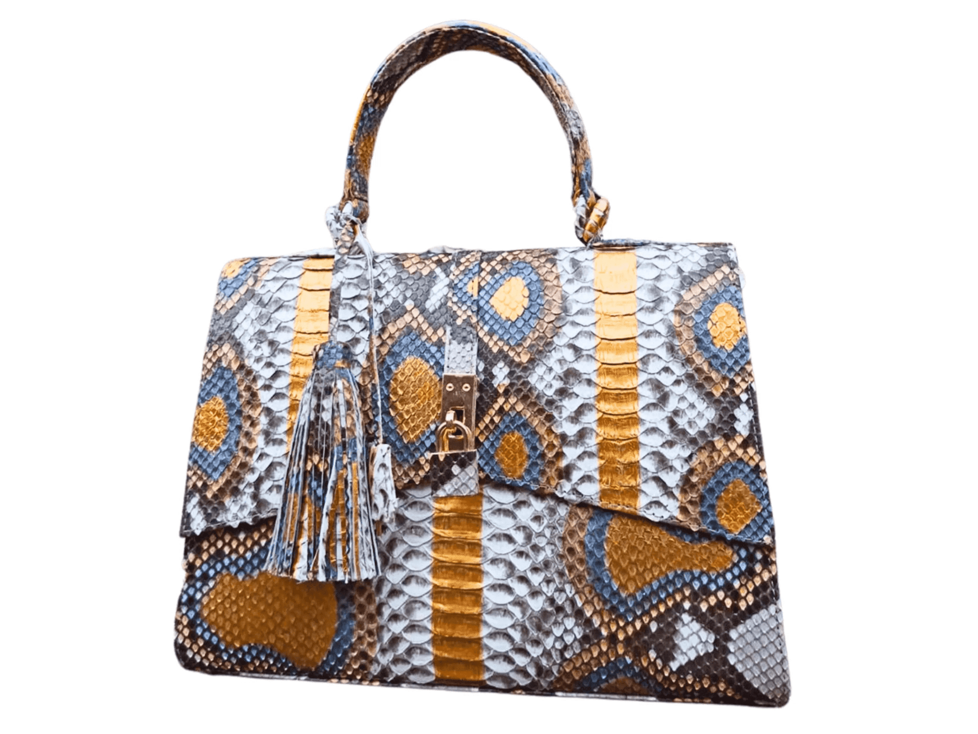 Genuine Python Snake Skin Shoulder Handbag - Python Jacket by LFM Fashion