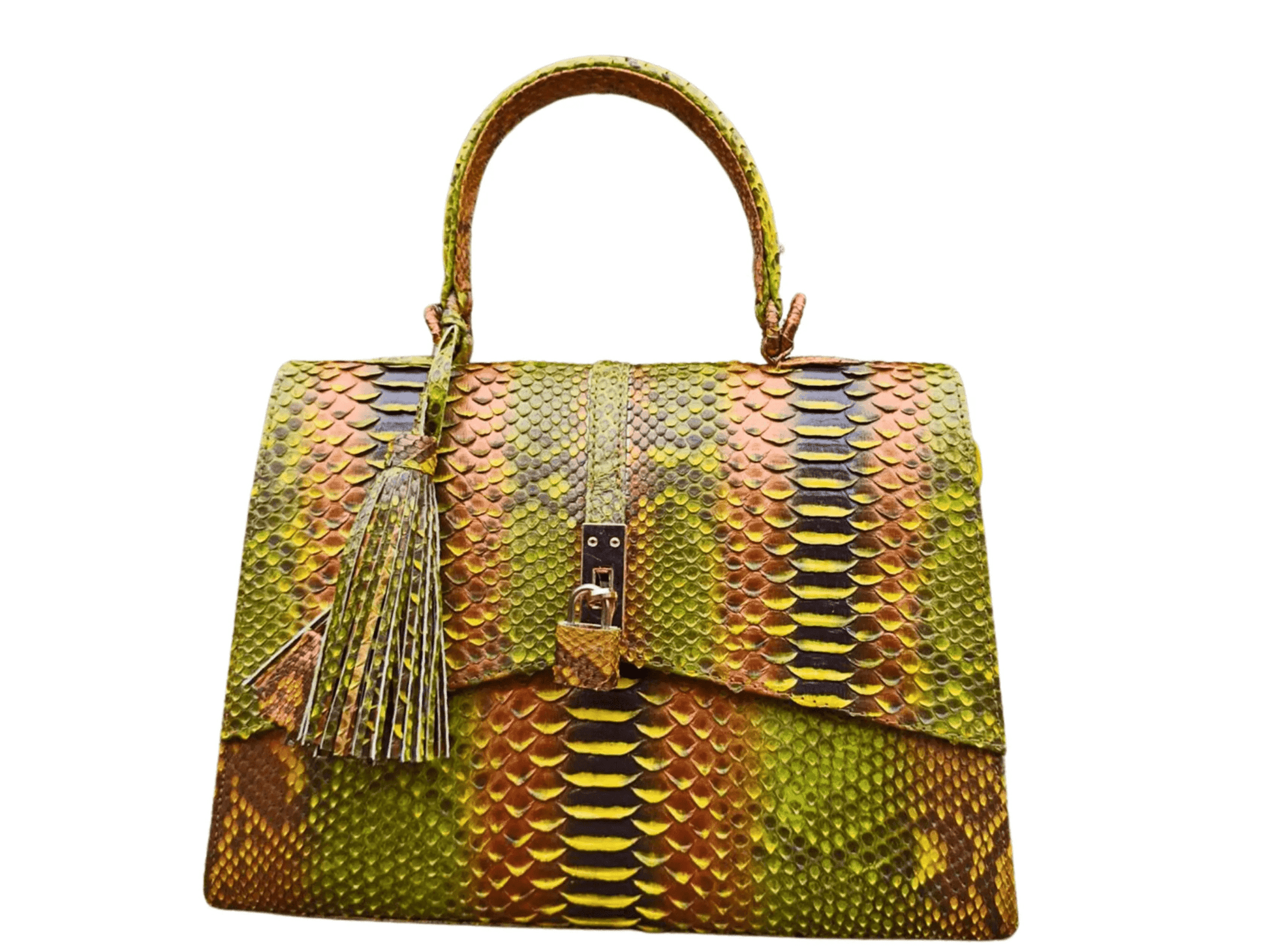 Genuine Python Snake Skin Shoulder Handbag - Python Jacket by LFM Fashion