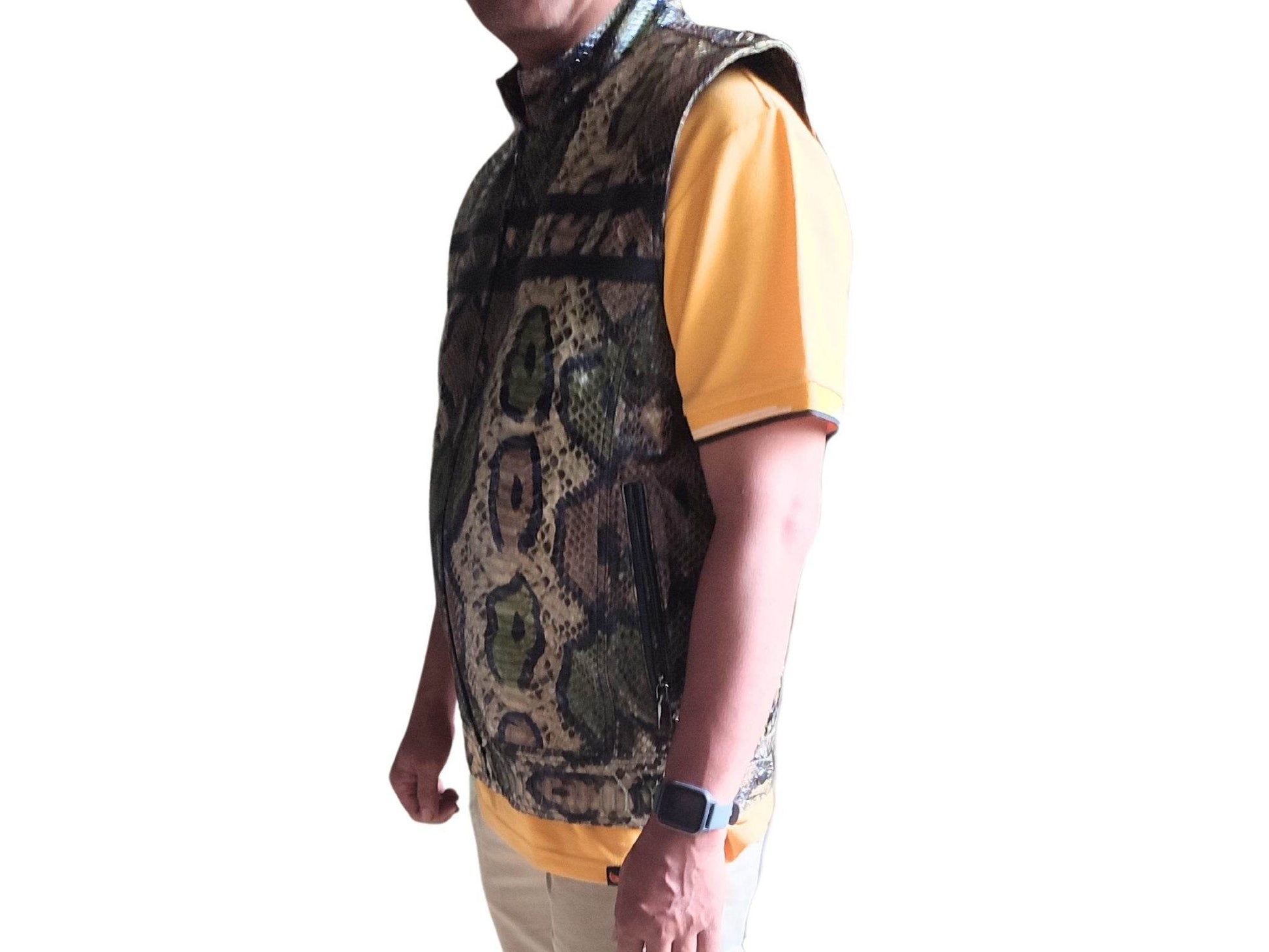 Genuine Python Snakeskin Motorcycle Leather Vest - LFM Fashion