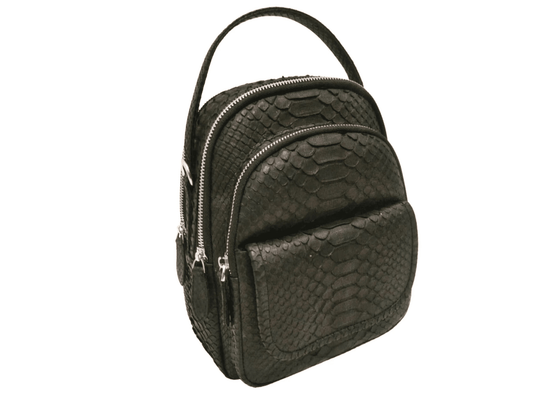 Genuine Snakeskin Leather Backpack Purse for Women - Python Jacket by LFM Fashion