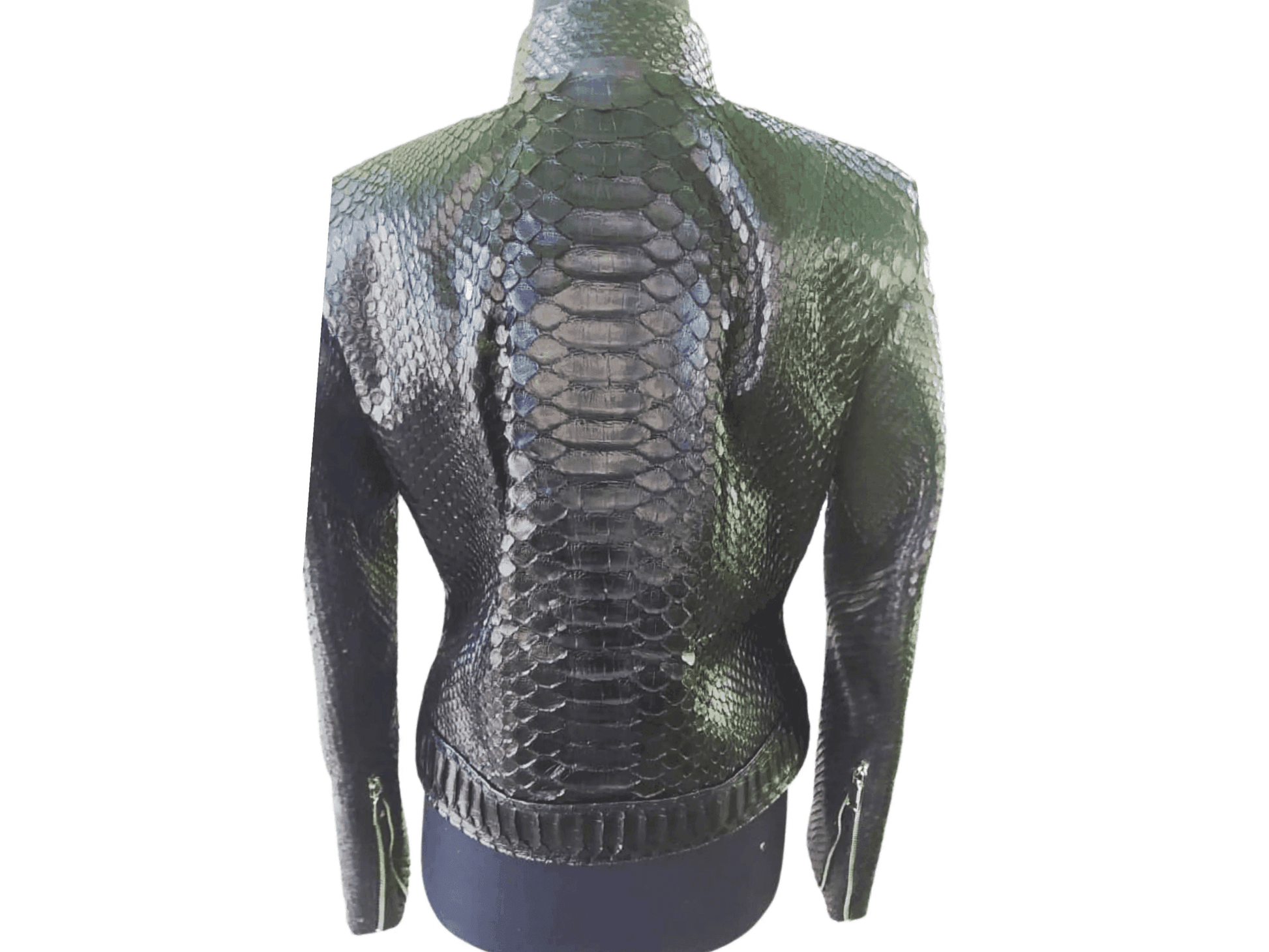 Genuine Snakeskin Motorcycle Jacket for Women - Python Jacket by LFM Fashion