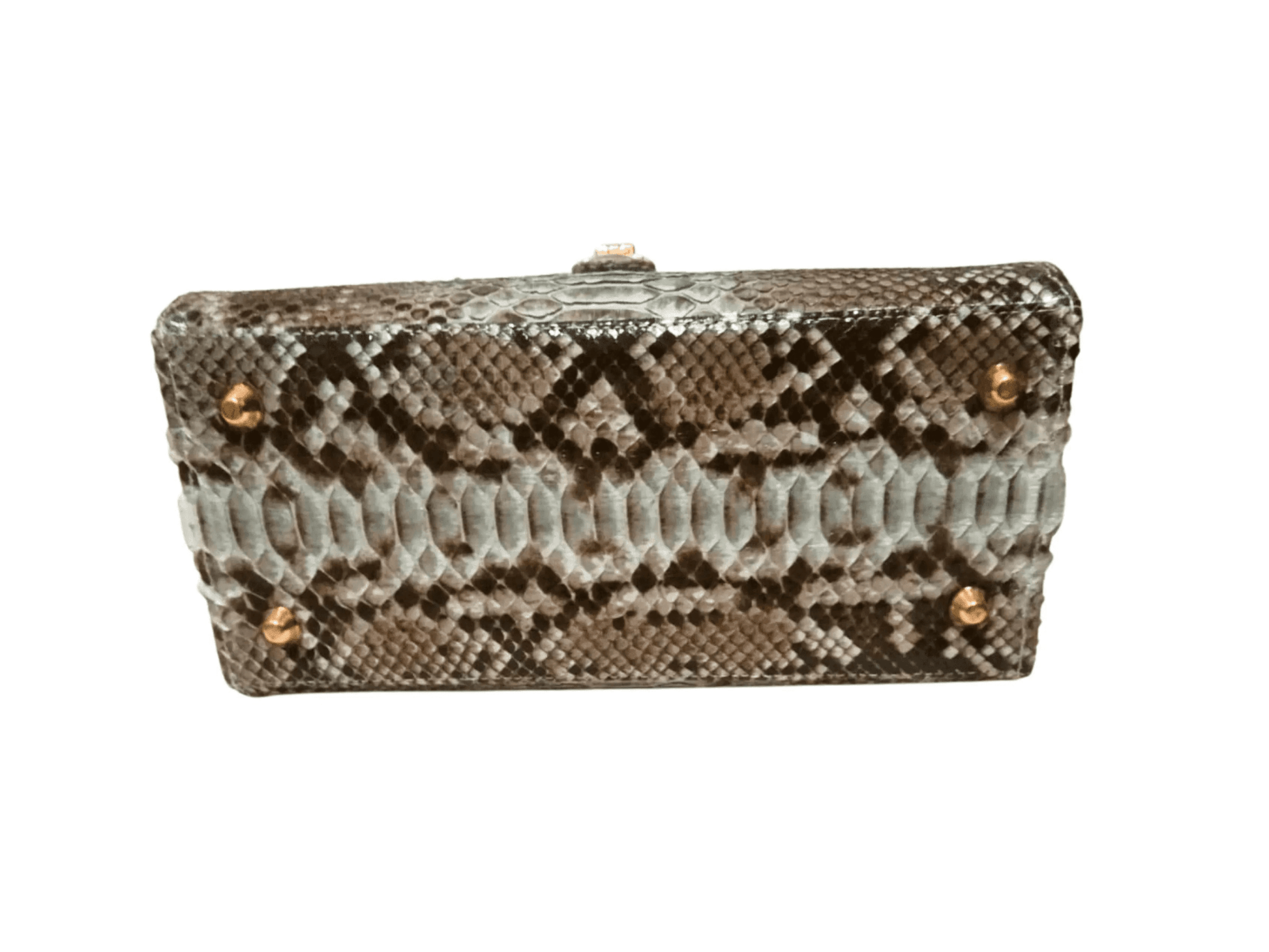 Gray Snakeskin Purses Chain Strap - Python Jacket by LFM Fashion