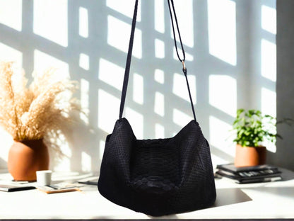 Handcrafted Genuine Python Snakeskin Messenger Bag for Men - LFM Fashion