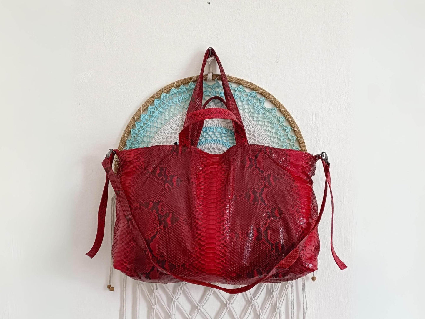 Oversized Snakeskin Totes Bag - LFM Fashion