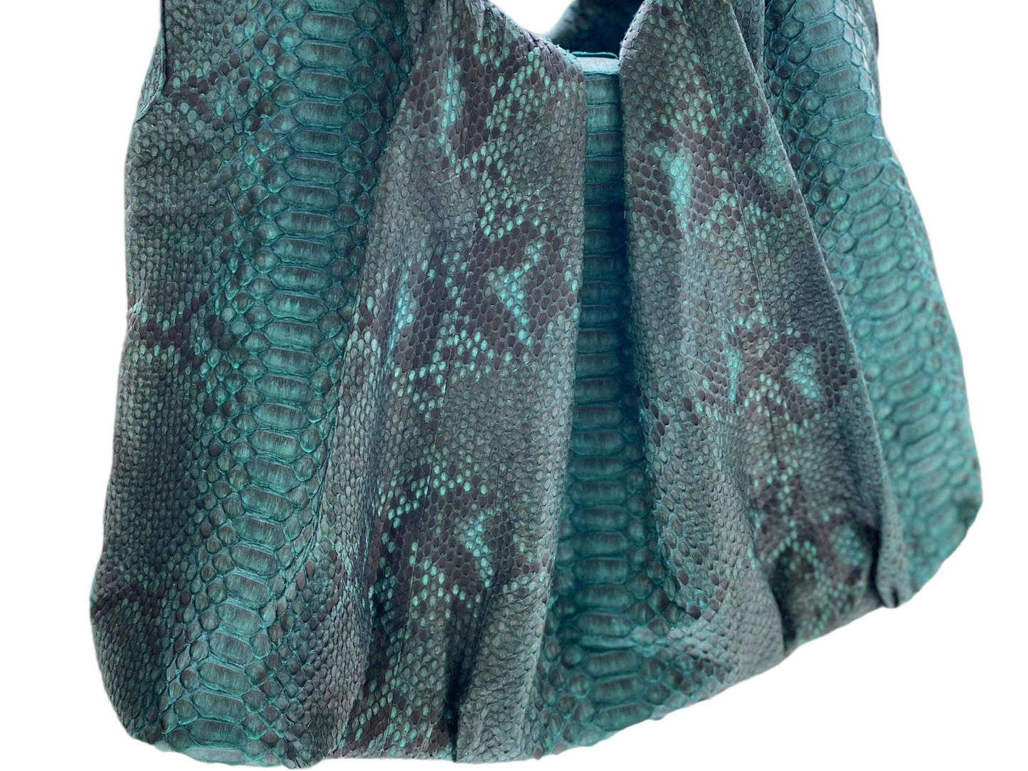 Dark Green Snakeskin Hobo Bag - LFM Fashion