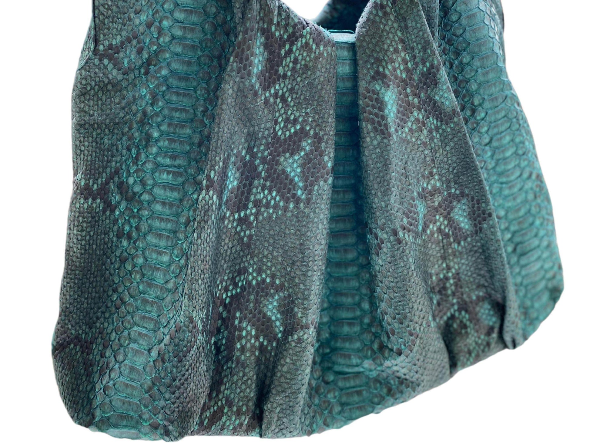 Dark Green Snakeskin Hobo Bag - LFM Fashion