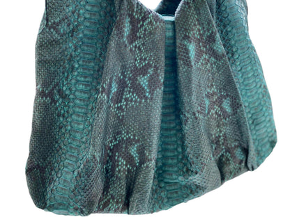 Dark Green Snakeskin Hobo Bag - LFM Fashion