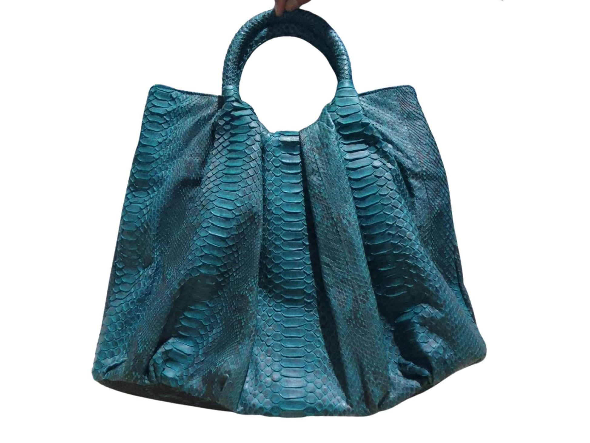 Dark Green Snakeskin Hobo Bag - LFM Fashion