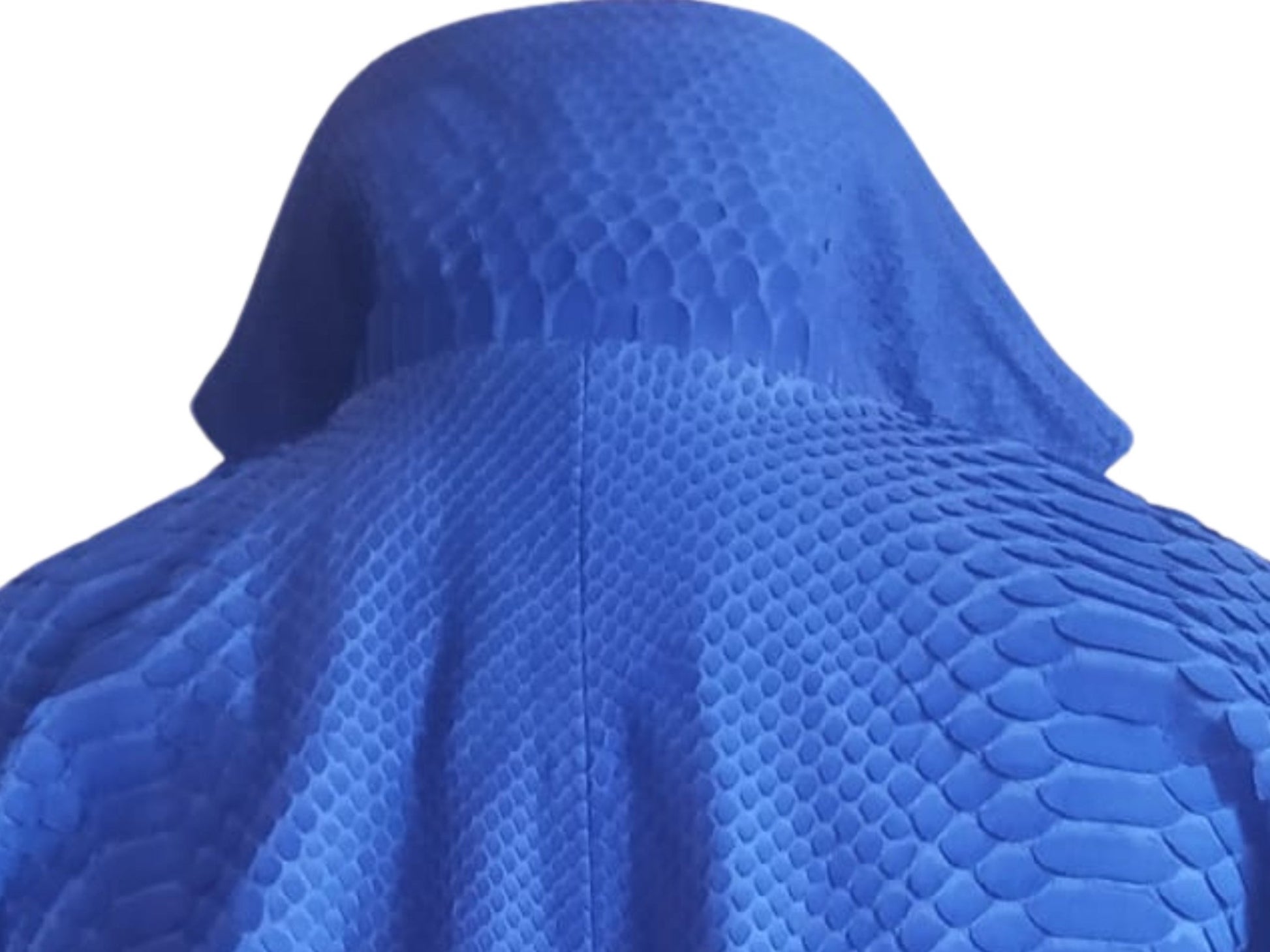 Light Blue Snakeskin Motorcycle Leather Jacket - 1
