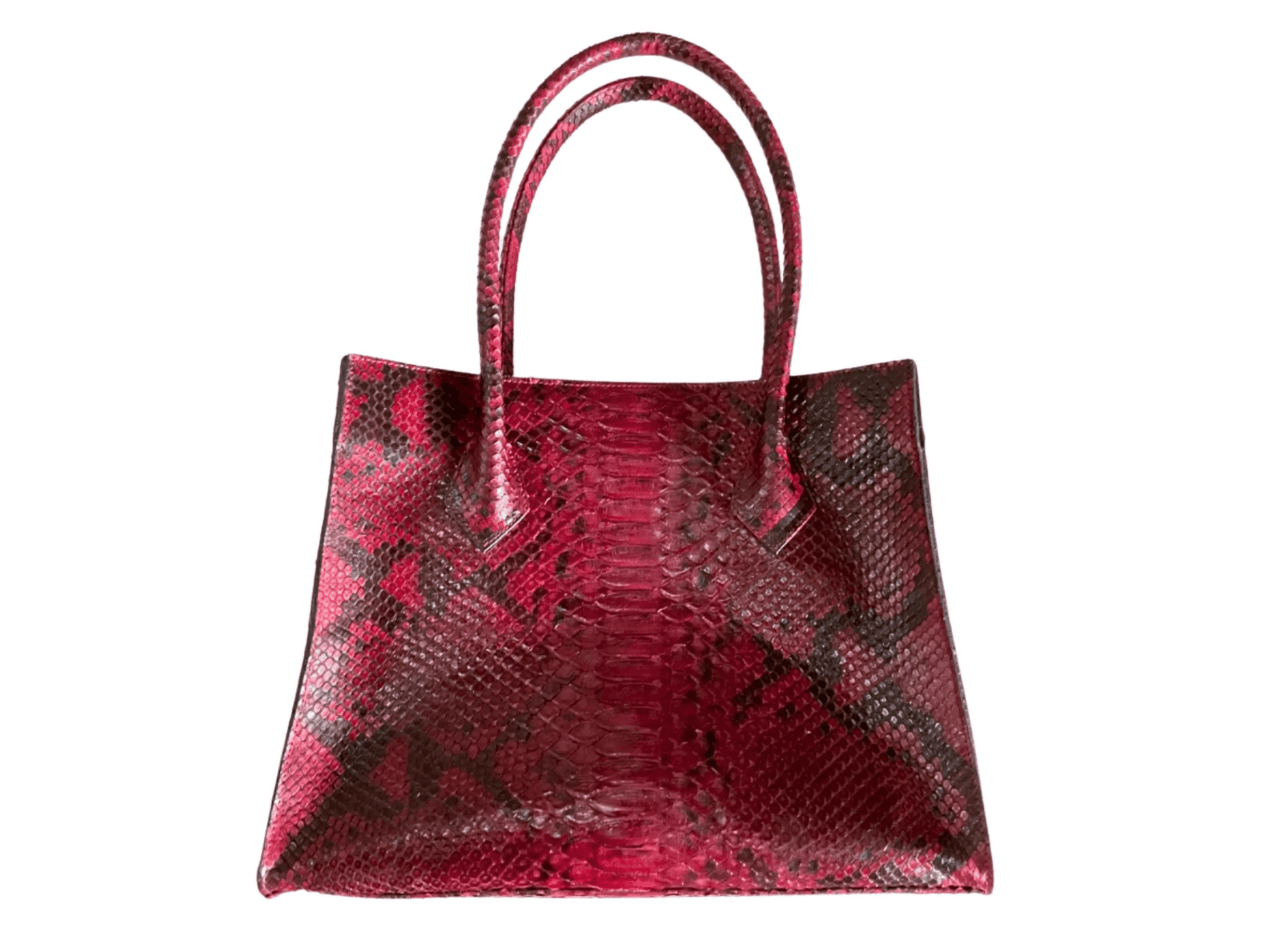 Maroon Totes Snakeskin Bag - Python Jacket by LFM Fashion