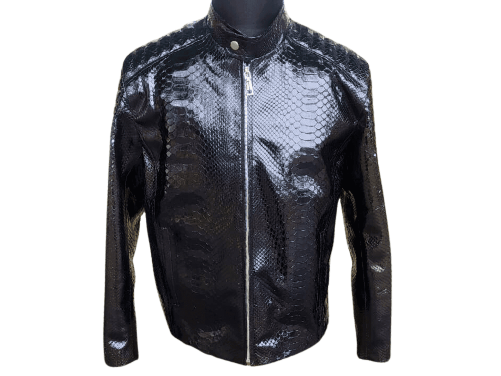 Men Jacket Mens Snakeskin Quilt Jacket Python Jacket by LFM Fashion