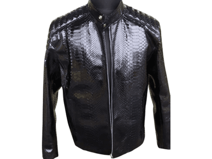 Men Jacket Mens Snakeskin Quilt Jacket Python Jacket by LFM Fashion