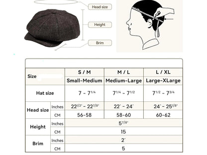 Newsboy Hat for Men Snakeskin Flat Cap Series - Python Jacket by LFM Fashion