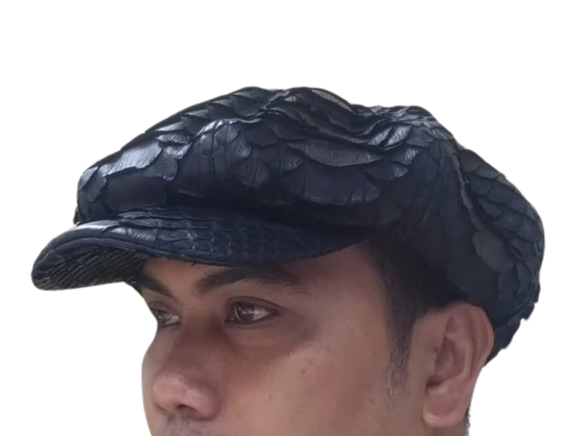 Newsboy Hat for Men Snakeskin Flat Cap Series - Python Jacket by LFM Fashion