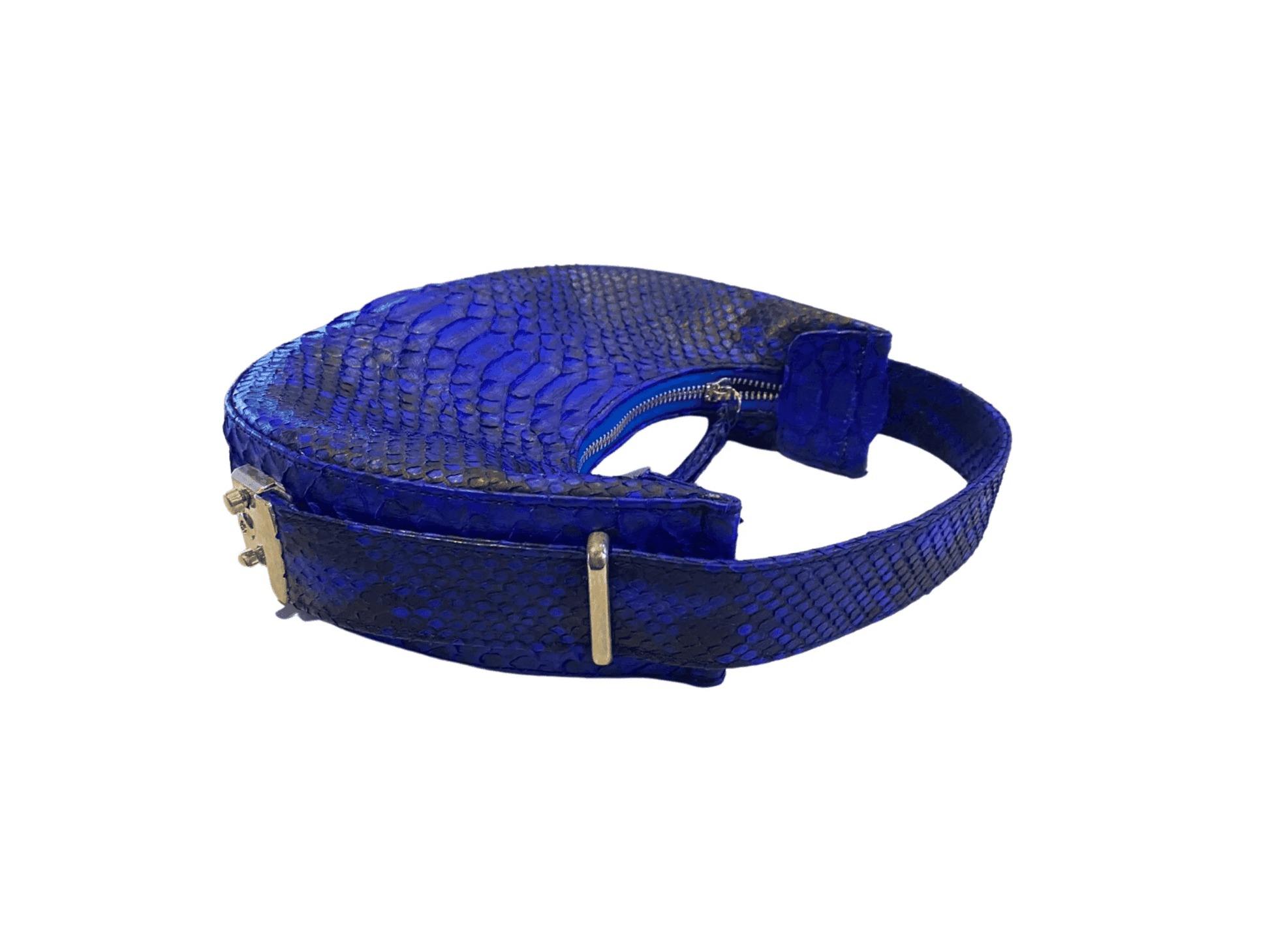 Oval Snakeskin Evening Handbag - Python Jacket by LFM Fashion