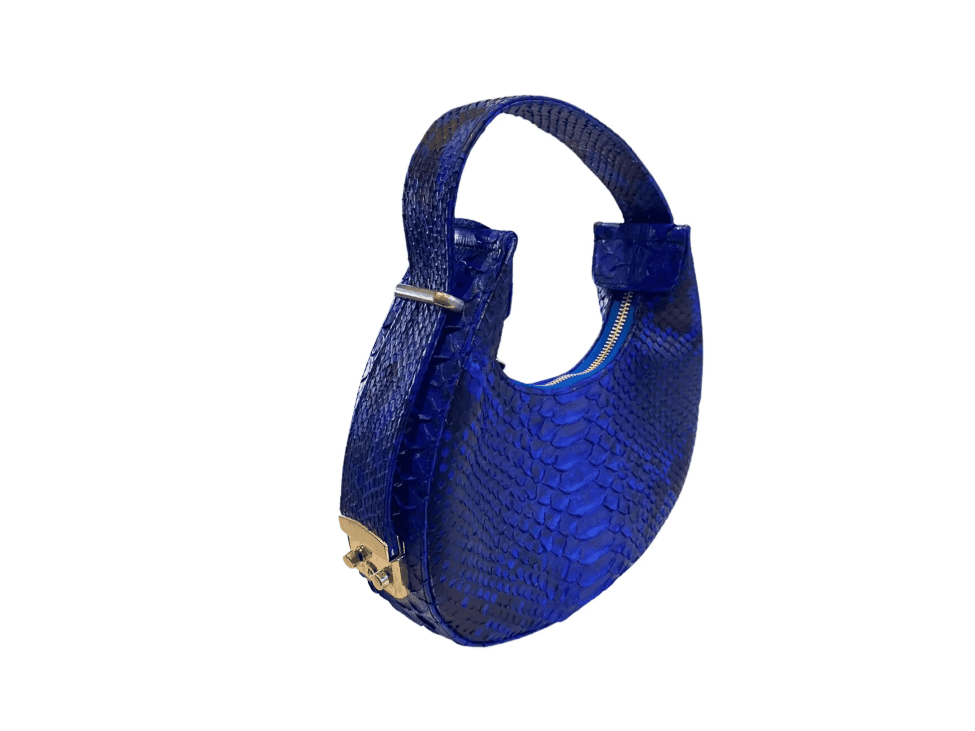 Oval Snakeskin Evening Handbag - Python Jacket by LFM Fashion