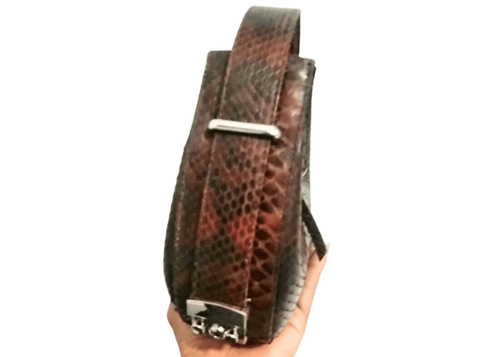 Oval Snakeskin Evening Handbag - Python Jacket by LFM Fashion