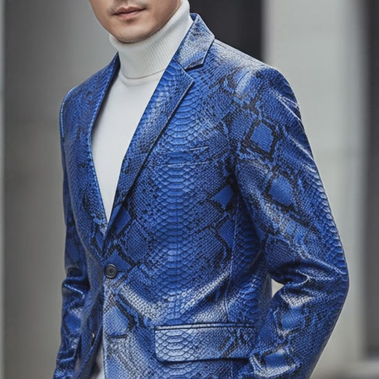 Men’s Snakeskin Blazer – Luxury Python Suit Jacket