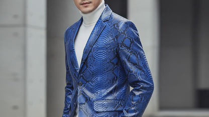 Men’s Snakeskin Blazer – Luxury Python Suit Jacket