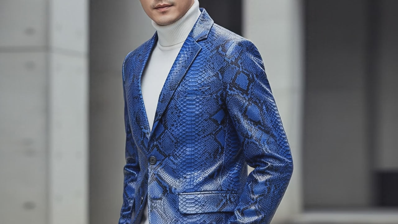 Men’s Snakeskin Blazer – Luxury Python Suit Jacket