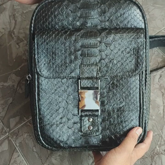 Genuine Python Snakeskin Sling Backpack
