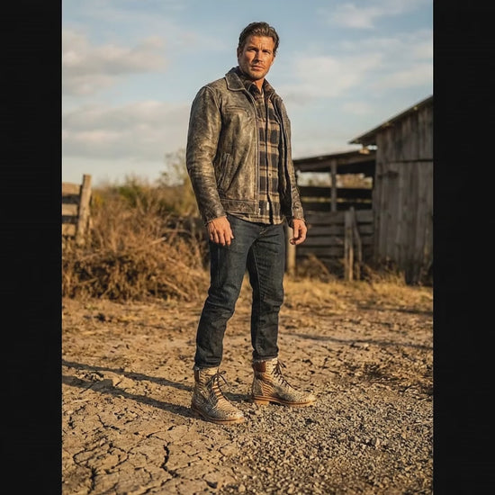 Multi-Color Snakeskin Python Leather Boots