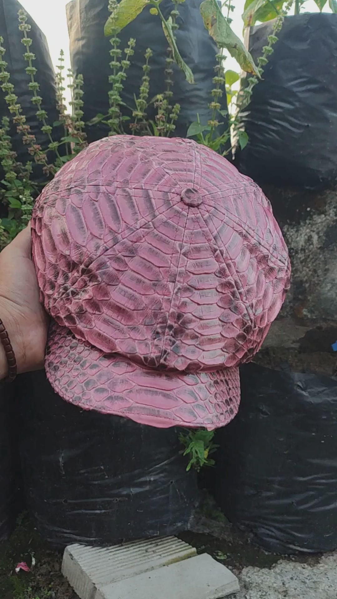 Genuine Python Snakeskin Newsboy Cap