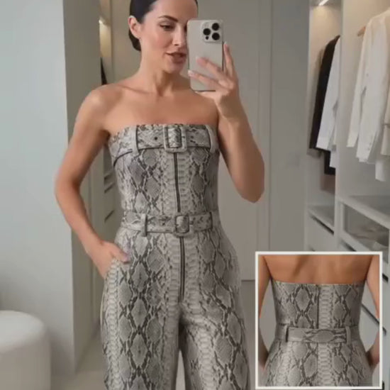 Strapless Wide Leg Jumpsuit
