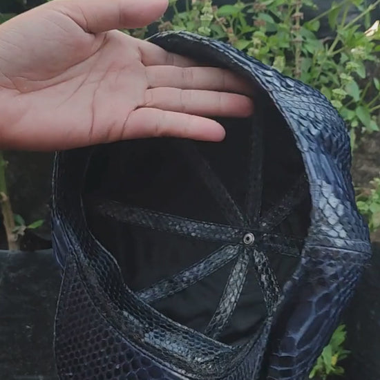 Genuine Python Snakeskin Newsboy Cap