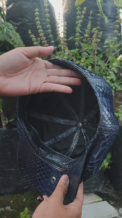 Genuine Python Snakeskin Newsboy Cap
