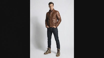 Brown Snakeskin Python Leather Boots