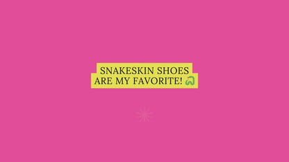 Snake Skin Open Toe Pump Shoes