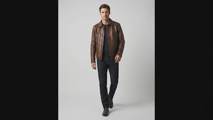 Brown Exotic Python Snakeskin Jacket