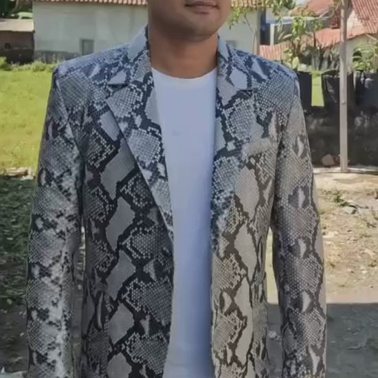 Snakeskin Sport Coat - LFM Fashion International
