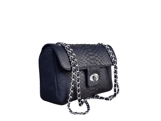 Small Snakeskin Shoulder Chain Purses - LFM Fashion