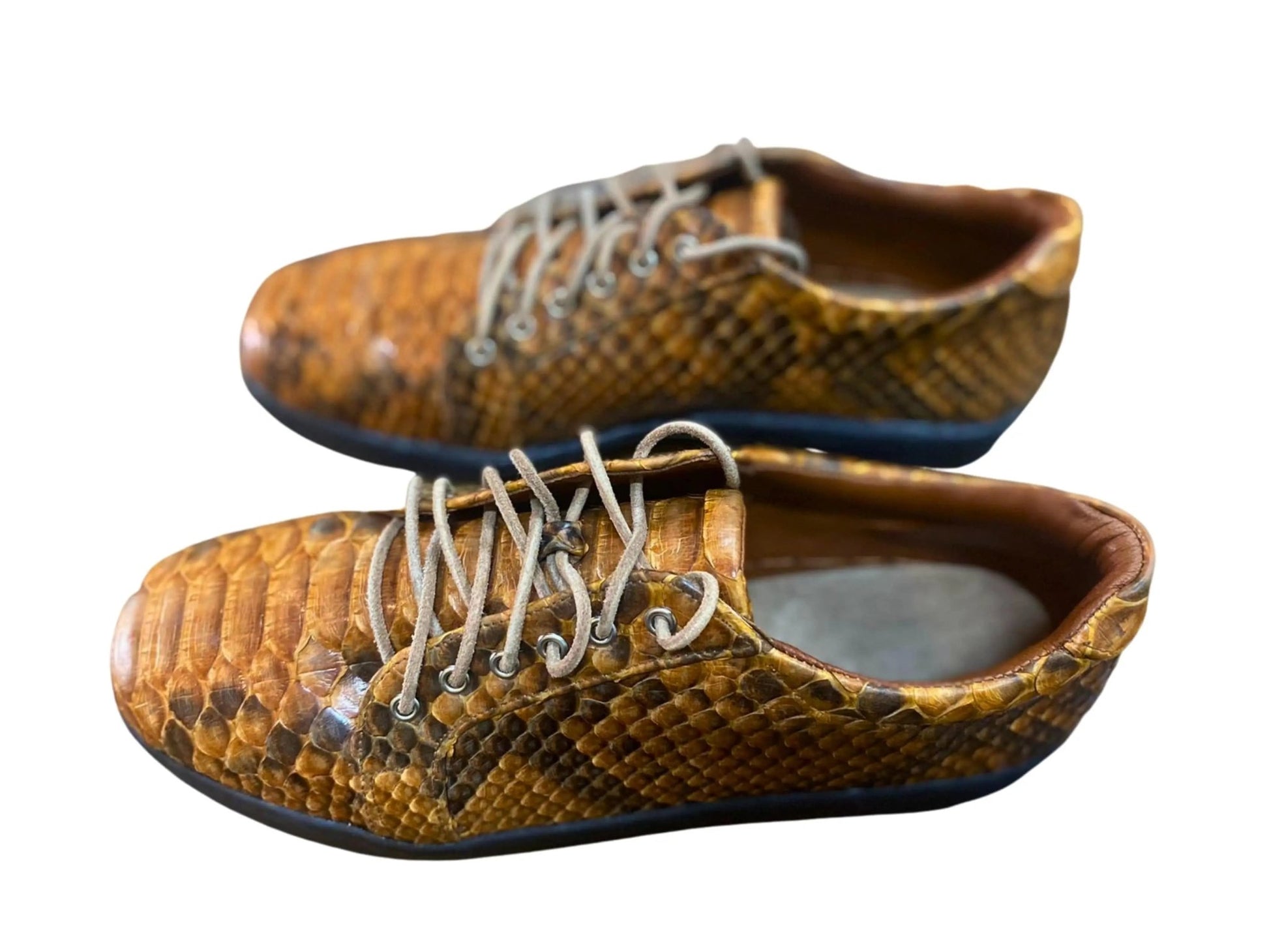 Snake Skin Sneakers Casual Walking Shoes - Python Jacket by LFM Fashion