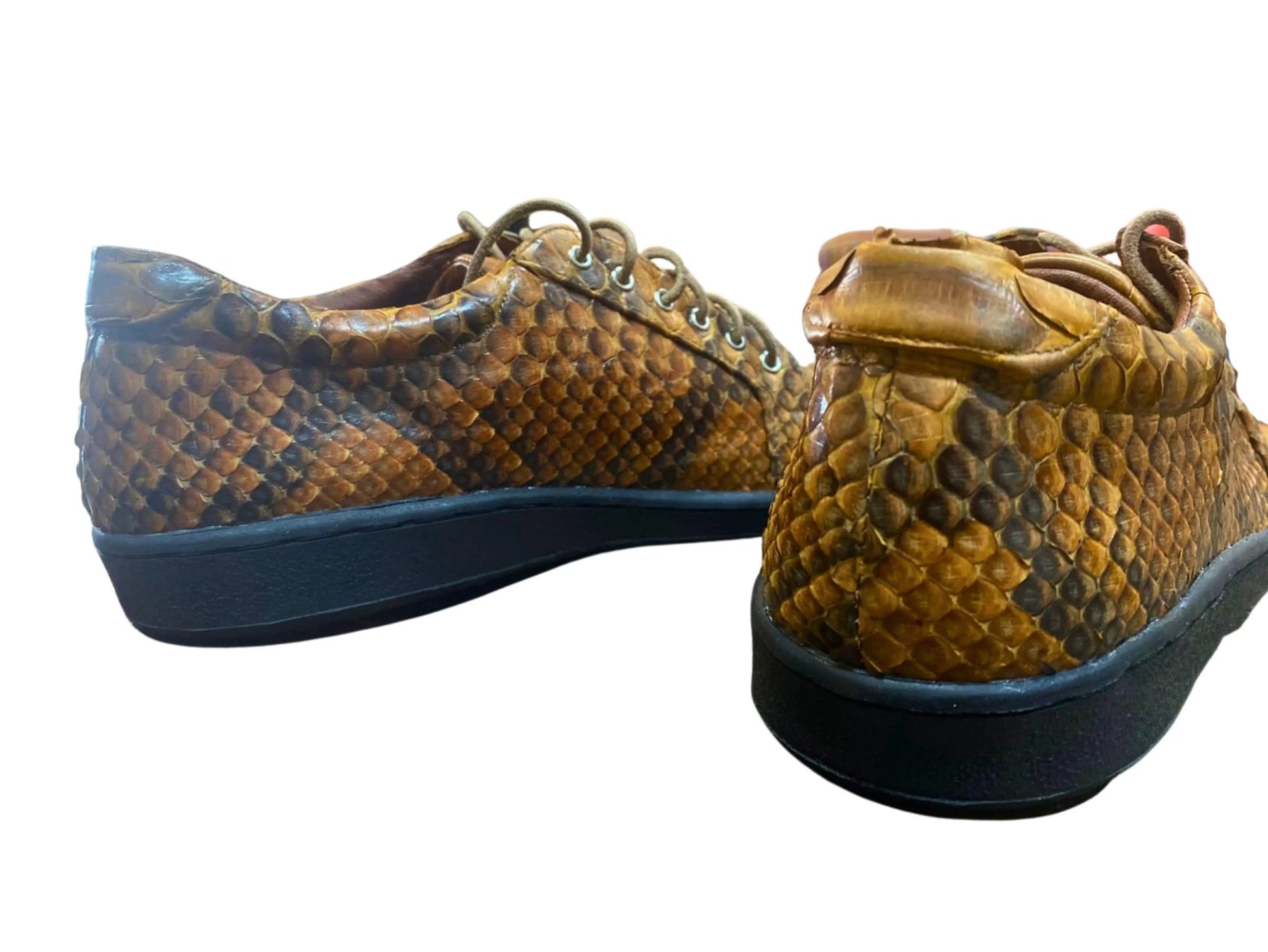 Snake Skin Sneakers Casual Walking Shoes - Python Jacket by LFM Fashion